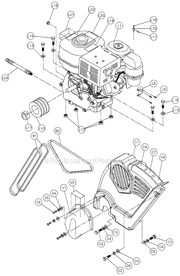 Page C Diagram and Parts List for MK-2013  MK Diamond Concrete Saw